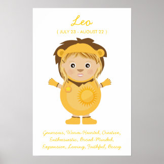 Leo - Girl Horoscope Poster