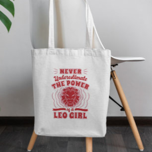 Leo Girl Quote Tote Bag