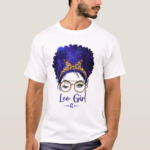 Leo Girl Zodiac Astrology Star Sign Leopard Headba T-Shirt