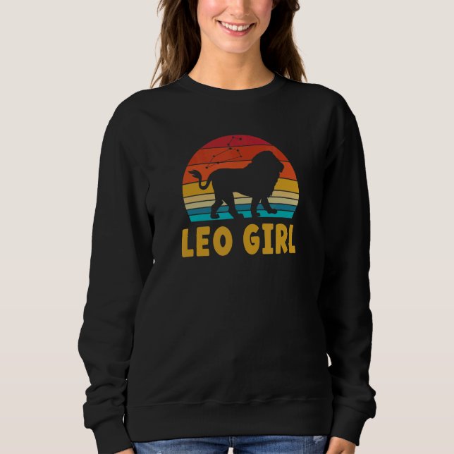 Leo Girl Zodiac Sign Sweatshirt (Front)