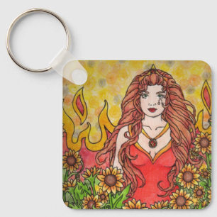 Leo Goddess Key Ring
