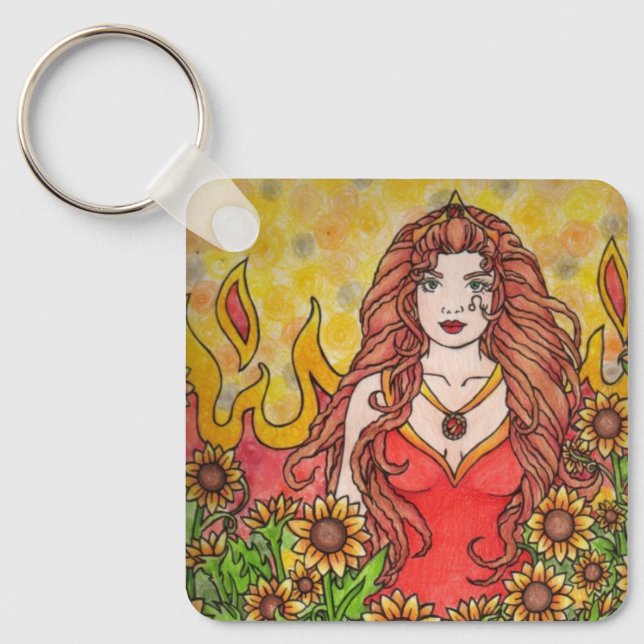 Leo Goddess Key Ring (Front)