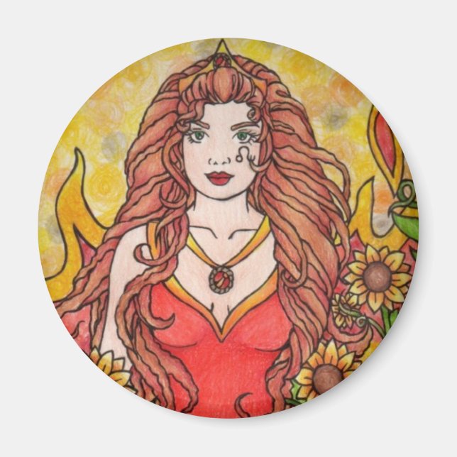 Leo Goddess Magnet (Front)