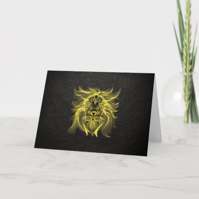 Leo Gold on Leather Card (Front)