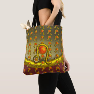 LEO GOLD ZODIAC BIRTHDAY JEWEL YELLOW TOPAZ, TOTE BAG