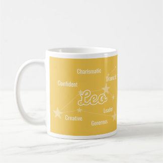 Leo Golden Watercolour Astrology Zodiac Sign Mug