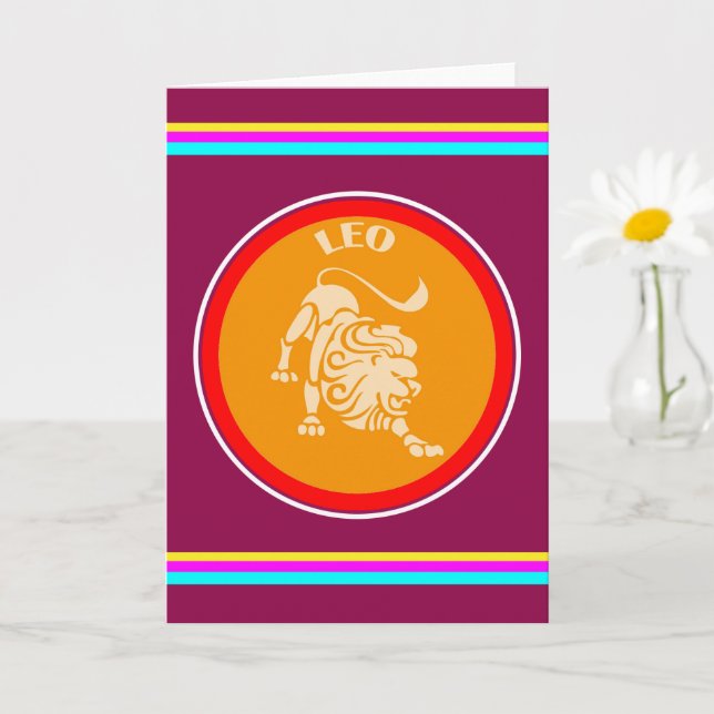 Leo Greeting Card (Small Plant)