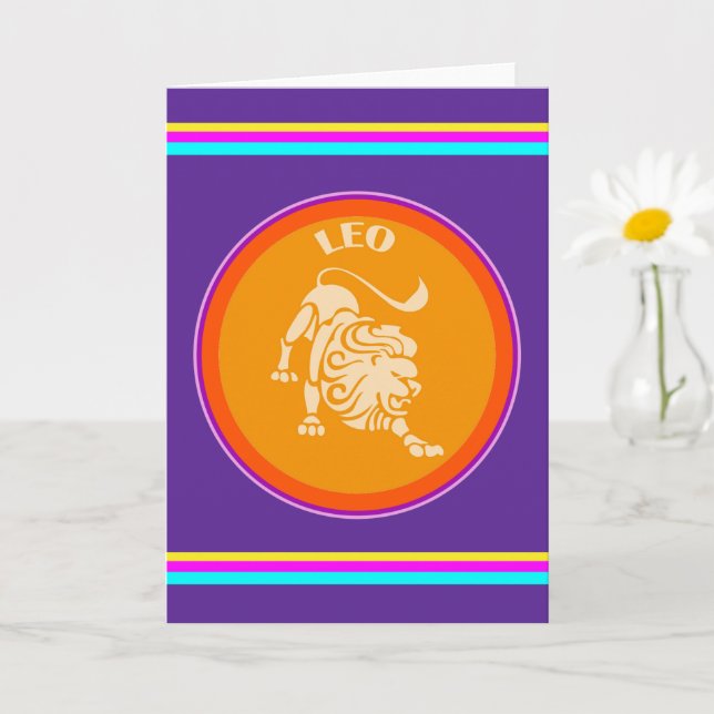 Leo Greeting Card (Small Plant)