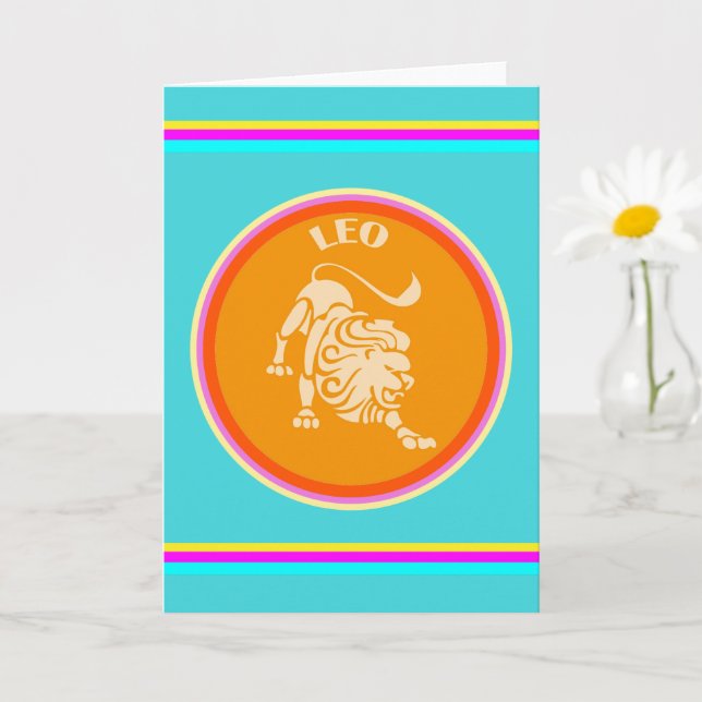 Leo Greeting Card (Small Plant)