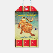Leo - Happy Birthday Medium Gift Bag Gift Tags