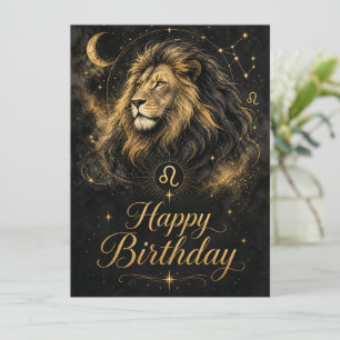 Leo Happy Birthday Zodiac Design