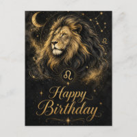 Leo Happy Birthday Zodiac Design