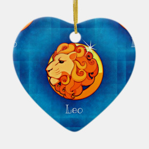 leo horoscope ceramic tree decoration