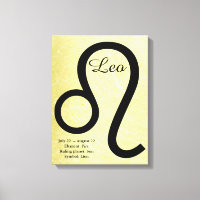 Leo Horoscope Sign Gold and Black Wall Art