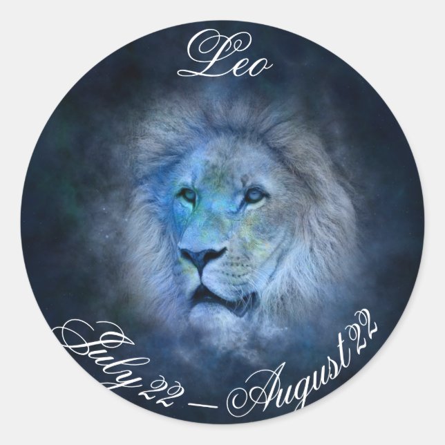 Leo Horoscope Sign Lion Symbol Astrology Sticker (Front)