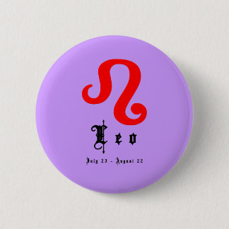 Leo, Horoscope, zodiac, astrology 6 Cm Round Badge