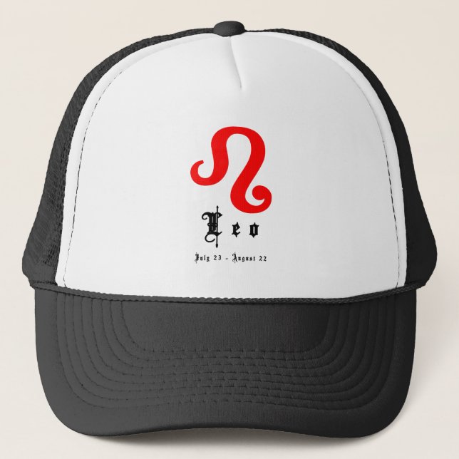 Leo, July 23 - August 22 Trucker Hat (Front)