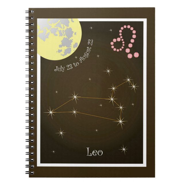 Leo July 23 to August 22 Notizheft Notebook (Front)
