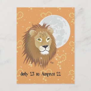 Leo July 23 to August 22 Postcard