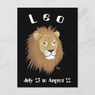 Leo July 23 to August 22 Postcard