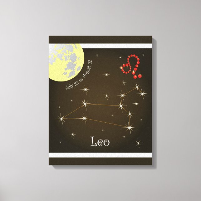 Leo July 23 to August 22 screen Canvas Print (Front)