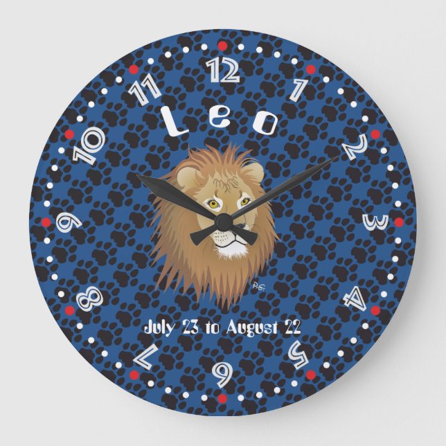 Leo July 23 to August 22 Wall Clock (Front)