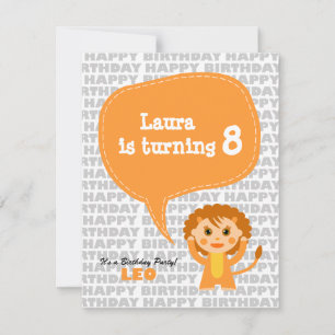 Leo Kids Party Invitation