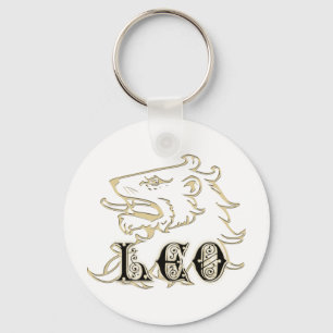Leo Lion Astrology Sign Key Ring