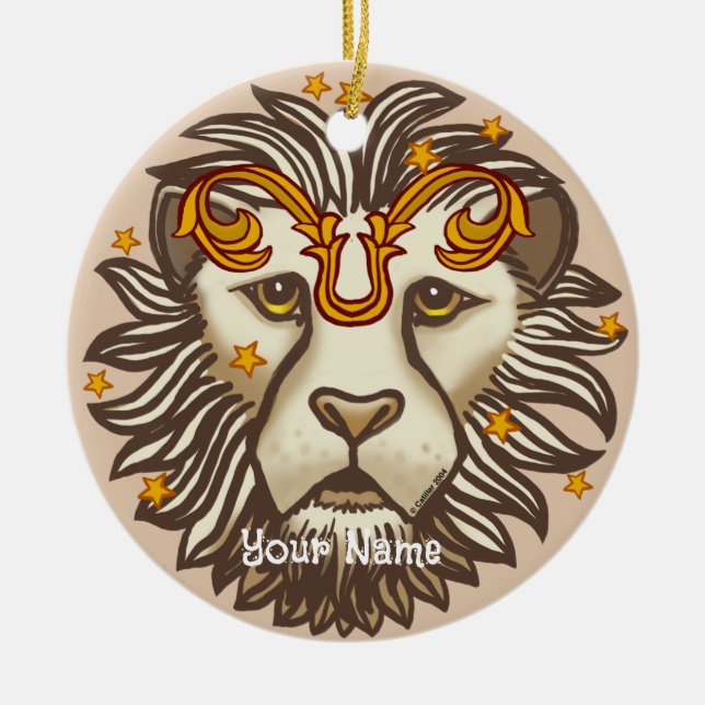 Leo Lion Birthday ornaments (Front)
