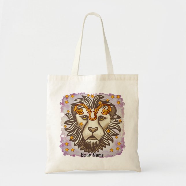 Leo Lion birthday tote bags (Front)