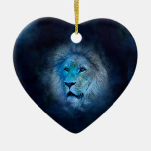 leo lion ceramic tree decoration