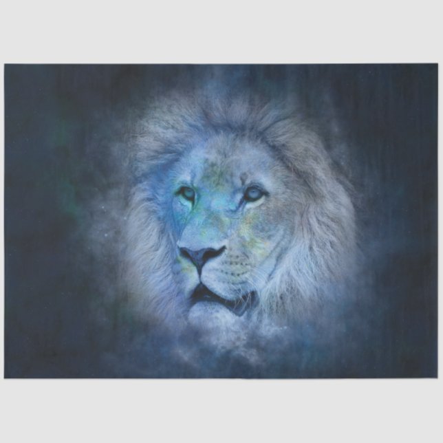 Leo Lion Decoupage Tissue Paper (Front)