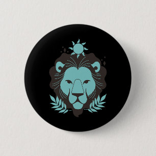 Leo Lion Halloween Zodiac Horoscope Astrology 6 Cm Round Badge