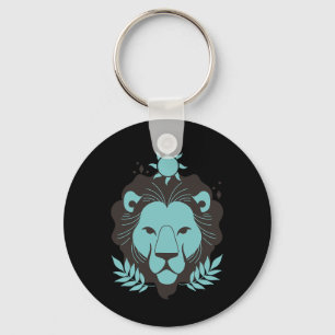 Leo Lion Halloween Zodiac Horoscope Astrology Key Ring