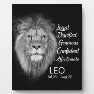 Leo Lion Head Zodiac Astrology Sign Plaque