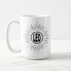 Leo Lion July Birthday August Zodiac Astrology Sun Coffee Mug