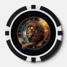 Leo Lion Poker Chips – Zodiac Symbol