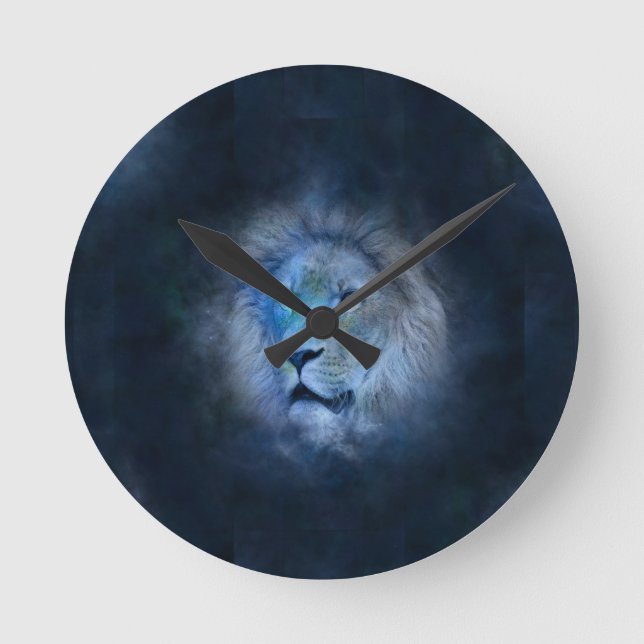 leo lion round clock (Front)