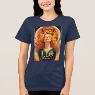 Leo Lion Zodiac Birthday Gift  Tri-Blend Shirt
