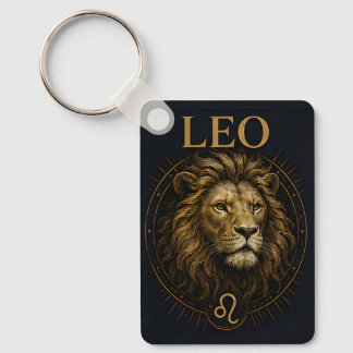 Leo Lion Zodiac Celestial Astrology Symbol Key Ring