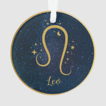 Leo Lion zodiac gold symbol stars sky personalised