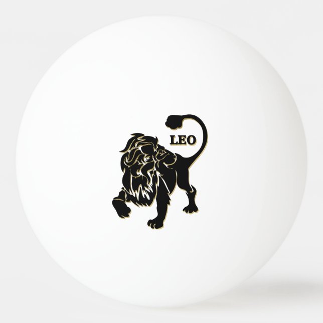 Leo Lion Zodiac Ping Pong Ball (Front)
