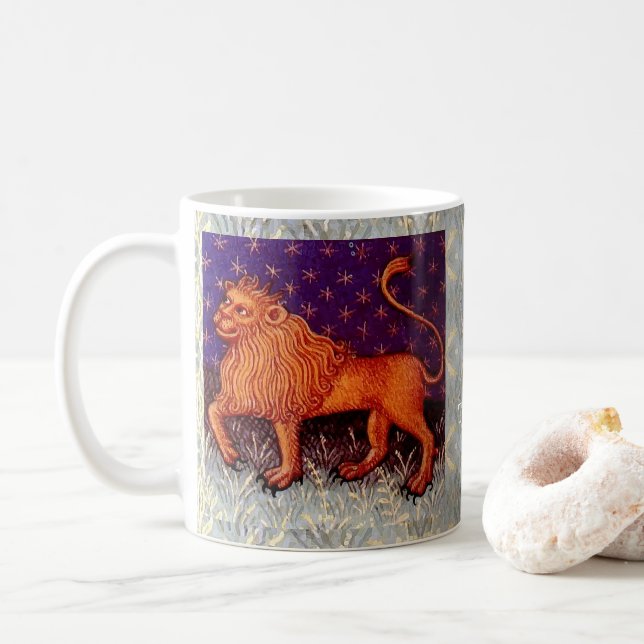 Leo Lion Zodiac Sign Horoscope Birthday Party Coffee Mug (With Donut)