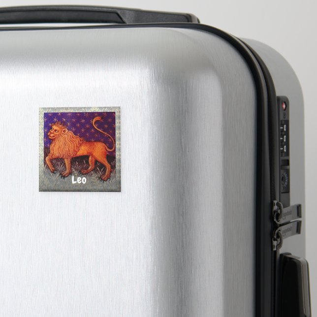 Leo Lion Zodiac Sign Horoscope Birthday Party Magnet (In Situ (Luggage))