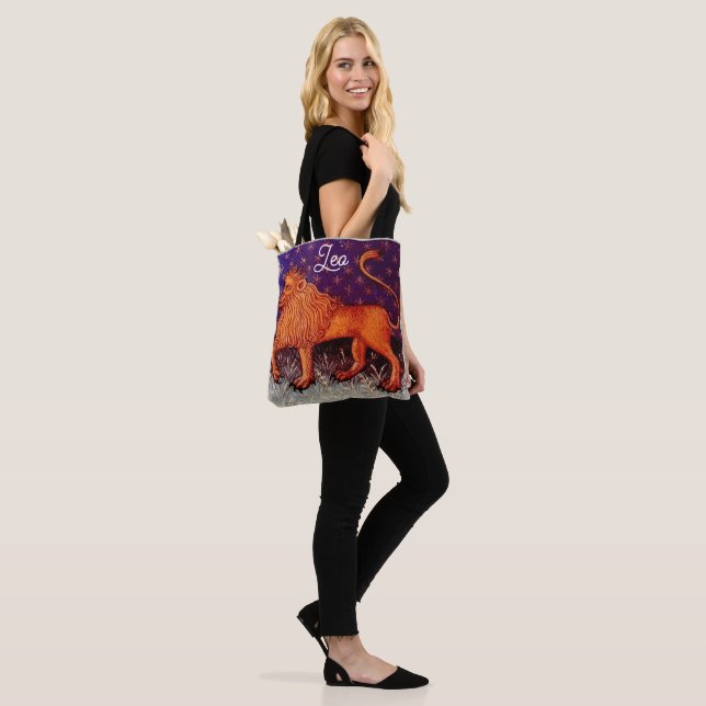 Leo Lion Zodiac Sign Horoscope Birthday Party Tote Bag (On Model)