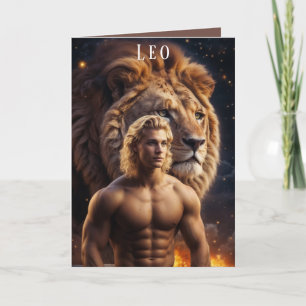 Leo Male Birthday Card