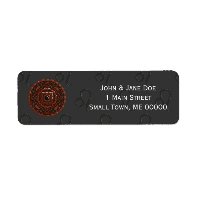 Leo Mandala Address Label (Front)
