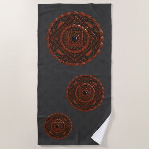 Leo Mandala Beach Towel