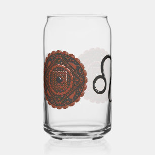 Leo Mandala Can Glass