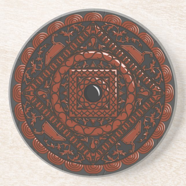 Leo Mandala Coaster (Front)